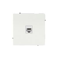 Розетка компьютерная 1-м KANT RJ45 кат.6A без шторки бел. магнолия DKC 7000673