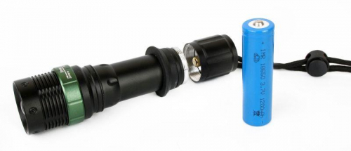 Фонарь аккумуляторный E142 CREE 3Вт фокус 3 режима 220В пластик. черн. (бокс) Ultraflash 12187 фото 5