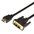 Шнур HDMI - DVI-D gold 3м с фильтрами Rexant 17-6305