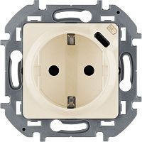Розетка 1-м СП Inspiria 16А IP20 250В 2P+E немецк. стандарт с заряд. устройством USB тип C 1.5А 5В механизм сл. кость IEK 673771