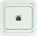 Розетка телефонная 1-м СП Mimoza 16А IP20 бел./бел. Makel 12014