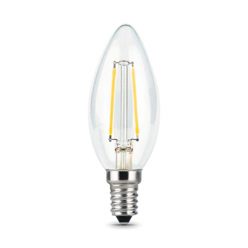 Лампа светодиодная филаментная Black Filament 9Вт свеча 2700К тепл. бел. E14 680лм GAUSS 103801109 фото 2
