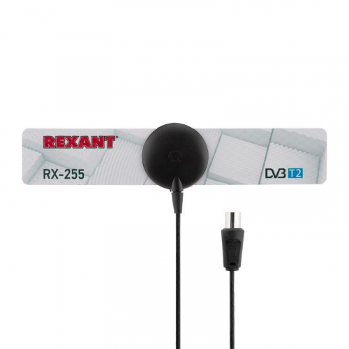 Антенна ТВ комнатная для цифрового телевидения DVB-T2 на присоске (модeль RX-255) Rexant 34-0255 фото 3