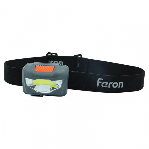 Фонарь налобный светодиодный аккумуляторный 3Вт 1COB USB IP44 пластик TH2301 FERON 41680