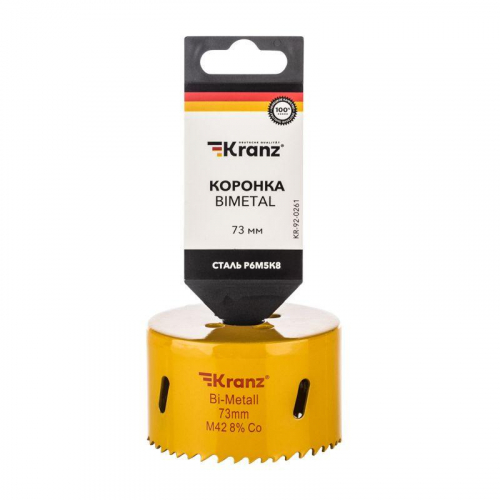 Коронка Bimetal 73мм Kranz KR-92-0261 фото 3