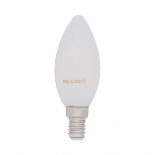 Лампа светодиодная филаментная 9.5Вт CN35 свеча матовая 4000К нейтр. бел. E14 915лм Rexant 604-096 фото 4
