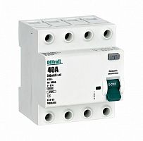 Выключатель дифференциального тока 4P 40А 300мА тип A 6кА УЗО-03 SchE 14306DEK