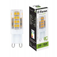 Лампа светодиодная LB-432 5Вт JCD9 4000К G9 230В FERON 25770