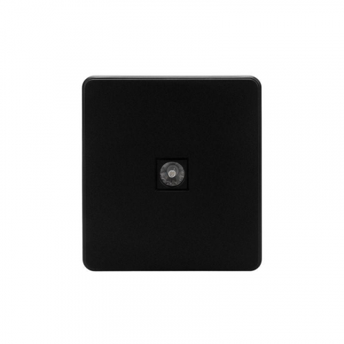 Розетка телевизионная TV СП ROUND MIELE оникс Kranz KR-78-0723-3