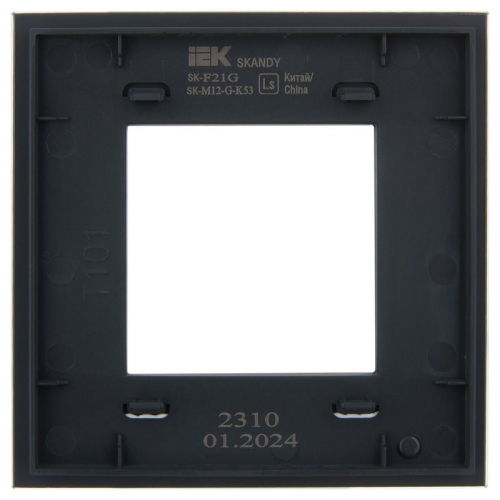 Рамка 1-м SKANDY SK-F21G стекло графит IEK SK-M12-G-K53 фото 3