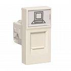 Розетка компьютерная 1мод. RJ45 кат.5E EKF E1MK015E-135-10
