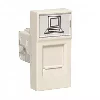 Розетка компьютерная 1мод. RJ45 кат.5E EKF E1MK015E-135-10