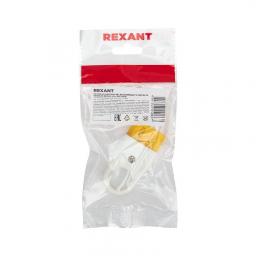 Розетка разборная 6А без заземл. плоская бел. Rexant 11-8526 фото 6