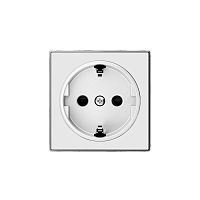 Накладка 1-м СП Sky 16А IP20 для розетки Schuko стекло бел. ABB 2CLA858800A2101