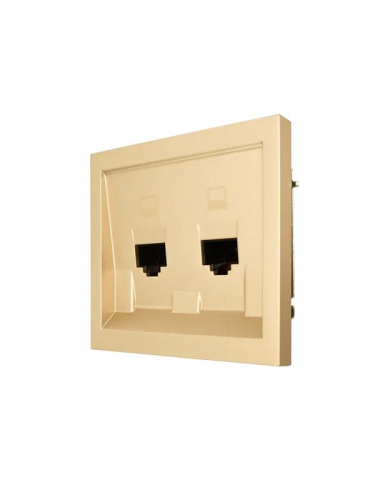 Розетка компьютерная 2-м СП ZIMA IP20 механизм зол. LEZARD 704-3688-141 фото 2