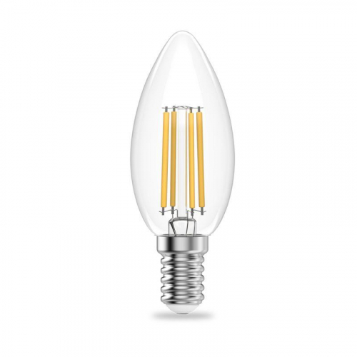 Лампа светодиодная филаментная Filament Elementary 12Вт свеча 4100К Е14 750лм GAUSS 32122 фото 4