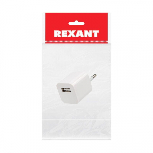Устройство зарядное сетевое квадрат USB (СЗУ) (1000mA) бел. Rexant 18-1914 фото 3