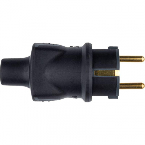 Вилка электрич. каб. Helium 16А 2P+E IP44 черн. Leg 050196 фото 2