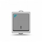 Переключатель проходной 1-кл. Аллегро IP54 с подсветкой сер. UNIVersal 1277