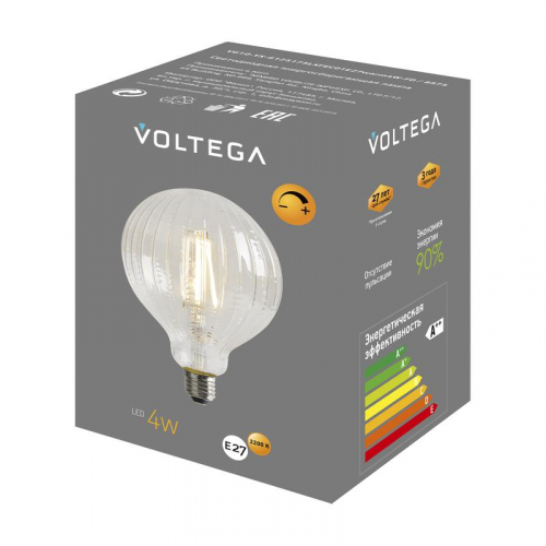 Лампа светодиодная филаментная Loft 271 YX-G125175LXFEC01 4Вт 2200К E27 DIM Voltega 8575 фото 7