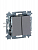 Выключатель 2-кл. СП Levit IP20 сталь/дым. черн. ABB 2CHH590545A6069