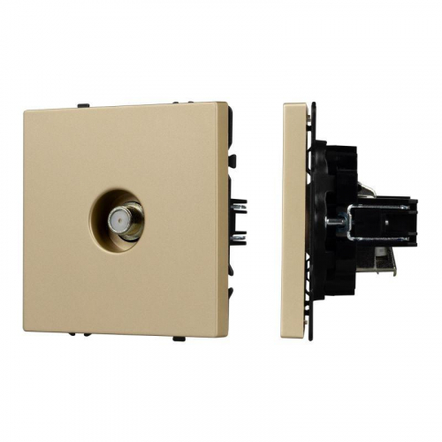 Механизм спутниковой розетки SCT-NOBE-MST1-SFPL-GD (SAT) зол. песок Arlight 054298