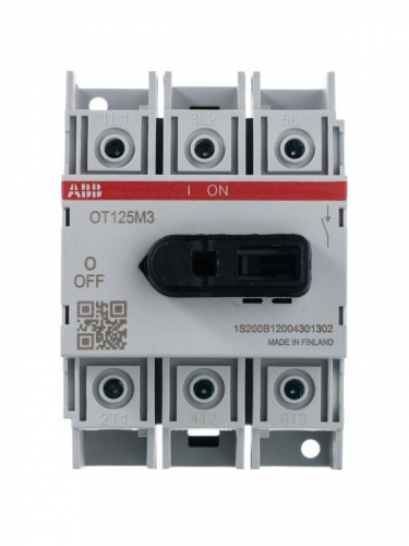 Рубильник 3п OT125 M3 125А ABB 1SCA022429R9140 фото 4