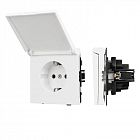 Розетка 1-м СП SCT-TENDO-MCP-PL-WH 16А IP44 230В влагозащ. механизм Arlight 054090