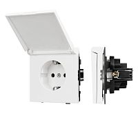 Розетка 1-м СП SCT-TENDO-MCP-PL-WH 16А IP44 230В влагозащ. механизм Arlight 054090