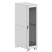 Шкаф напольный разобранный 19дюйм IT-CQE-N 42U 800х1000мм крыша с вырубкой дверь стекло и двойная сплошная металл двойные боковые панели сер. RAL7035 DKC R5ITN42810FG1M2SG