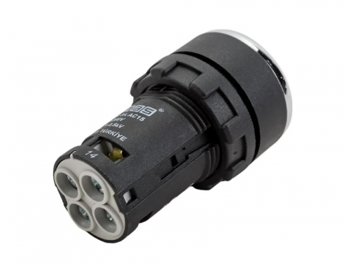 Кнопка нажимная моноблочная 22мм IP 40 1НО+1НЗ красн. EMAS MB102DK фото 3