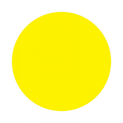 Наклейка информационный знак "желт. круг" d150мм Rexant 56-0014