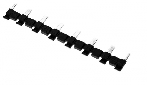 Соединитель шинный 8п для интерфейсных модулей 38.01/11/31/41/52/62 черн. FINDER 093080