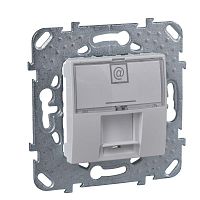 Розетка компьютерная СП Unica 1мод. RJ45 CAT.6 с полем для надписи бел. SchE MGU5.425.18ZD