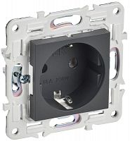 Розетка SKANDY 16А с заземл. без защ. шторок SK-R05T титан IEK SK-R11-16-K48