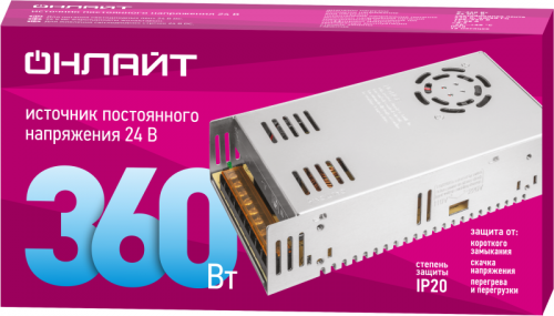Драйвер для светодиодной ленты 90 646 OD-P360-IP20-24V ОНЛАЙТ 90646 фото 2