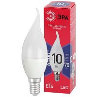Лампа светодиодная RED LINE LED BXS-10W-865-E14 R 10Вт BXS свеча на ветру 6500К холод. бел. E14 Эра Б0045343