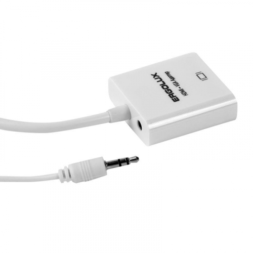 Переходник VGA-HDMI+AUX ELX-VA01P-HDMI комплект пластик пакет бел. Ergolux 15297 фото 3