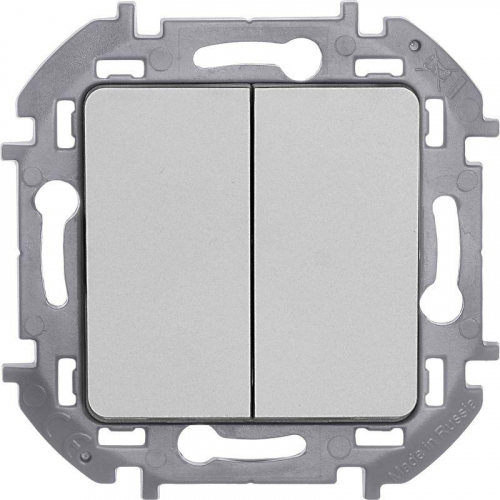 Выключатель 2-кл. Inspiria 10А IP20 250В 10AX механизм алюм. IEK 673622 фото 5