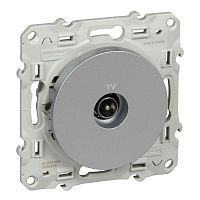 Розетка телевизионная оконечная TV 1-м Odace механизм алюм. SchE S53R445