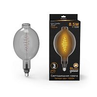 Лампа светодиодная филаментная Black Filament 8.5Вт BT180 тонированная 1800К тепл. бел. E27 165лм GAUSS 152802005