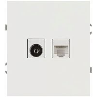 Розетка комбинированная СП Arktik RJ45 + TV 16А IP20 250В бел. Эра Б0070494