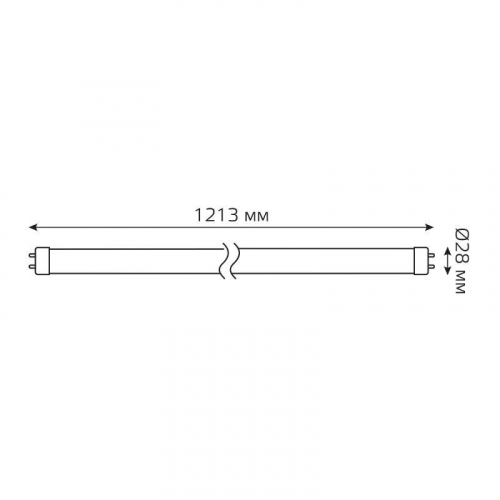 Лампа светодиодная Elementary 20Вт трубчатая 4000К нейтр. бел. G13 1560лм стекло GAUSS 93029 фото 4