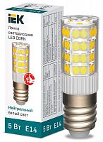 Лампа светодиодная Corn 5Вт капсульная 4000К нейтр. бел. E14 230В керамика IEK LLE-Corn-5-230-40-E14