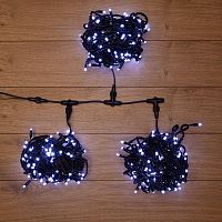 Гирлянда светодиодная "LED ClipLight" 3 нити х20м 399LED бел. 25Вт 24В IP65 свечение с динамикой с трансф. Neon-Night 323-305