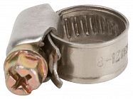 Хомут обжимной (нержавеющая сталь со сваркой) 8-12мм FIT 64271