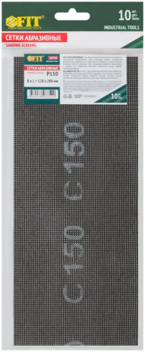 Сетка шлифовальная нейлоновая основа 120х280мм (уп.10шт) Р 150 FIT 38296 фото 3