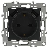 Розетка 16А 250В 2P+E с 2хUSB 5В-3А защ. шторки Эра12 антрацит 12-4109-05 ЭРА Б0047844