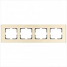 Рамка 4-м G-Glass стекло шампань Champagne Gold Jasmart G1004GG
