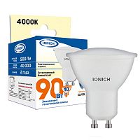 Лампа светодиодная GU10 10Вт софит 4000К 900лм 230В IONICH 1898
